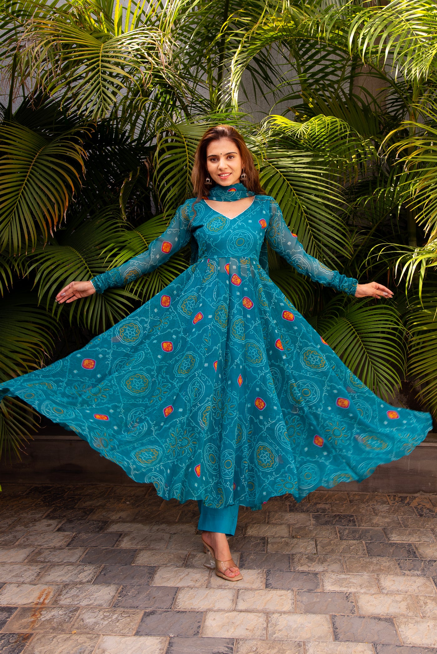 Bani Bandhani Suit Set BhaviniParis Bani Bandhani Suit Set BhaviniParis